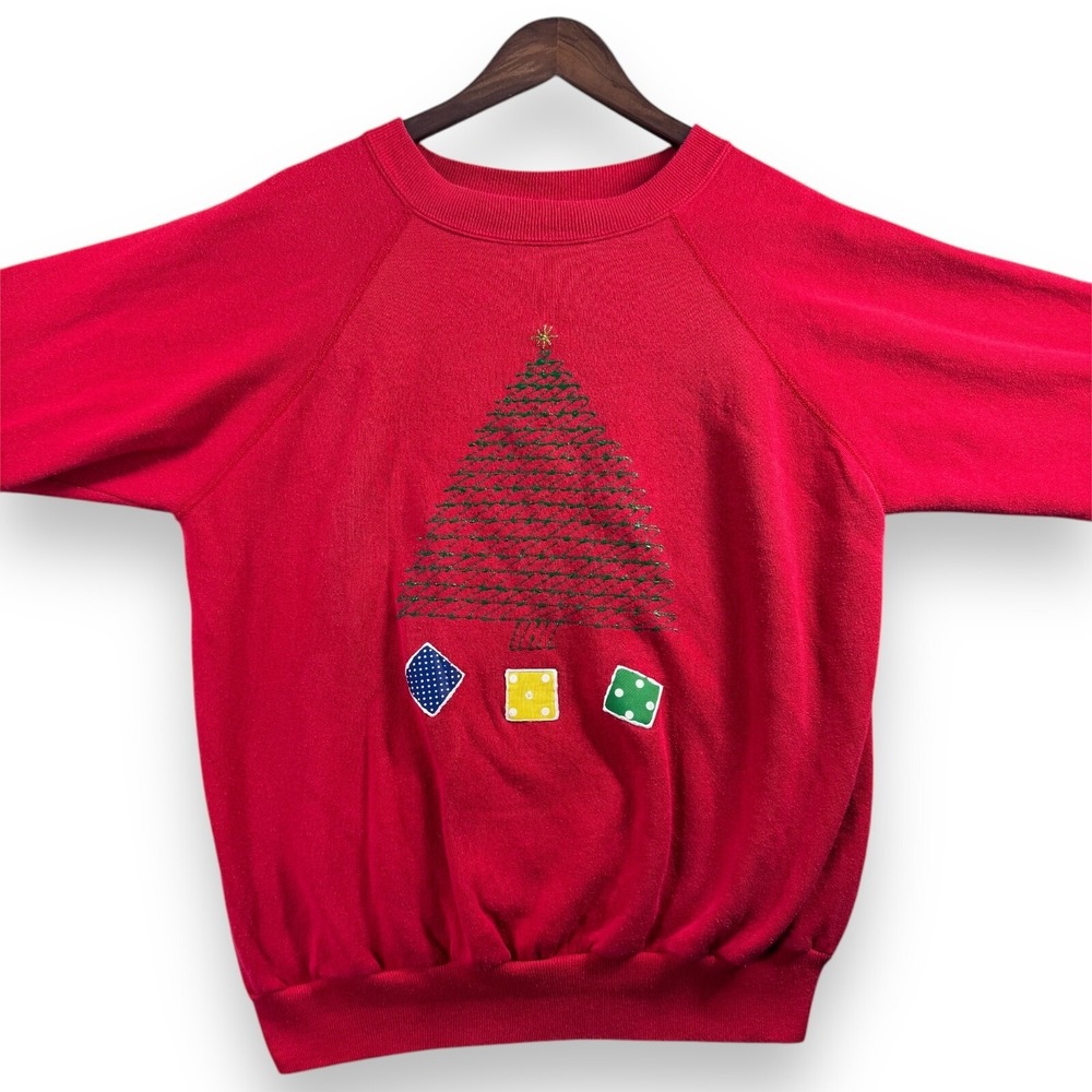 Vintage Pannill Womens X Large XL Holiday Christmas Ornament Ugly Sweatshirt